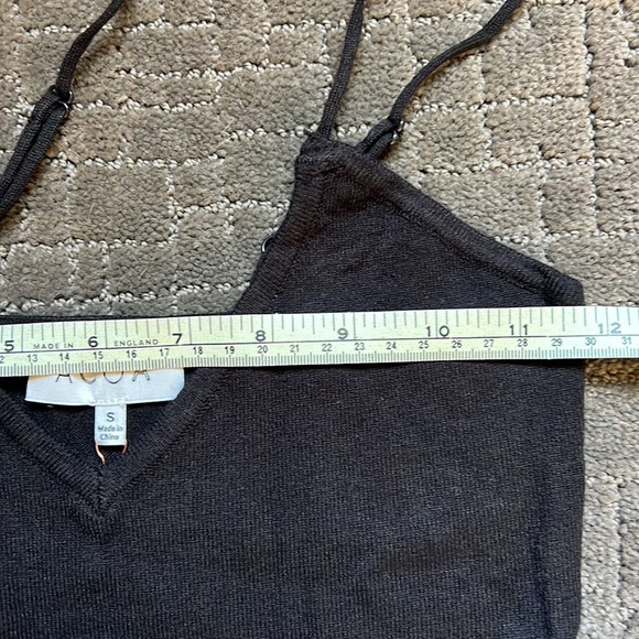 NWT ACOA Collection Black Sweater Camisole Bodysuit Spaghetti Straps Small - Picture 6 of 14